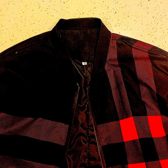 Black Jacket with Red Pattern - Picture 2 of 6